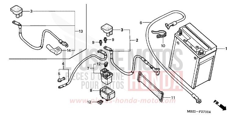 BATTERIE von Hornet S BLACK (NH1) von 2002